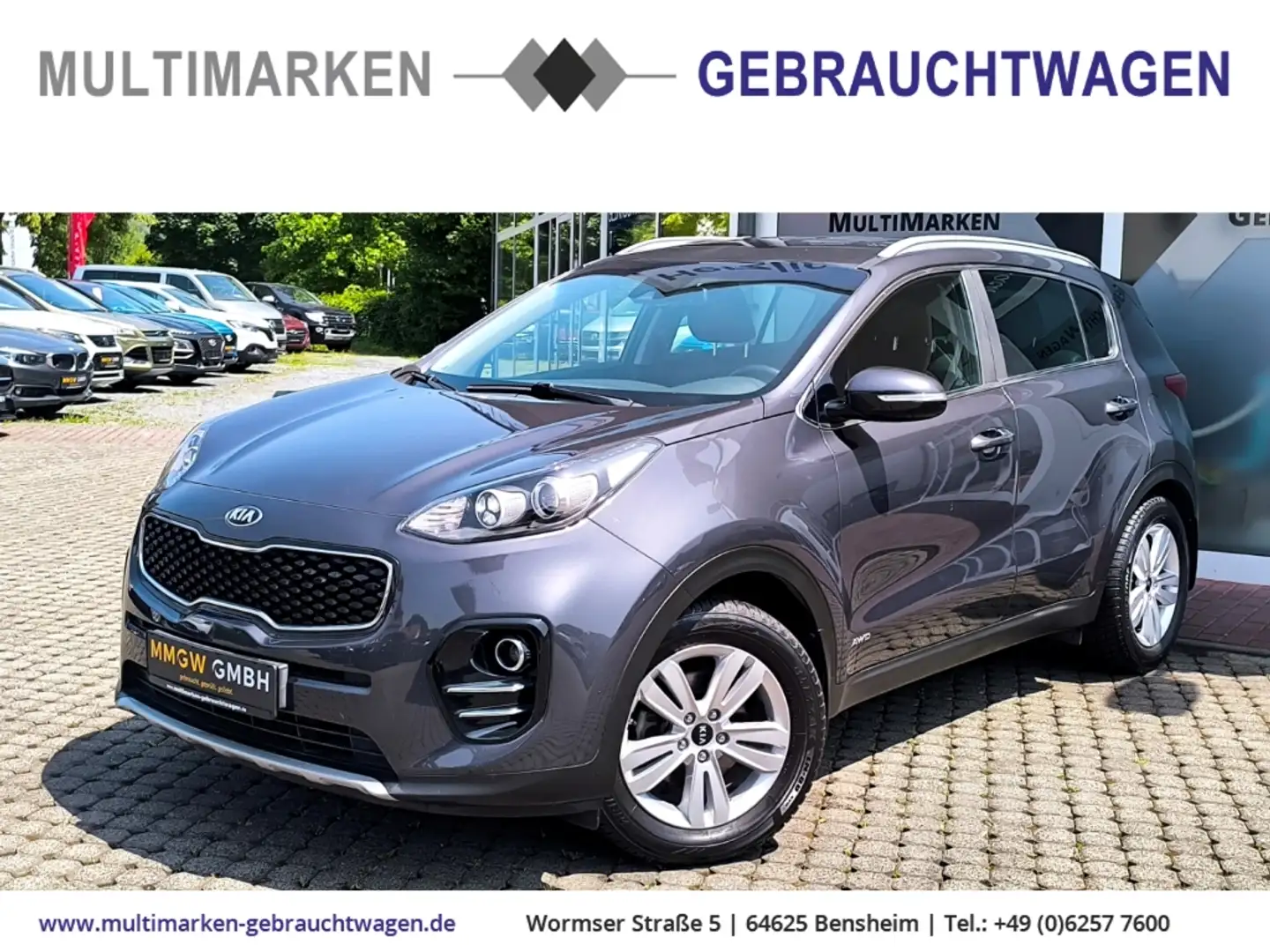 Kia Sportage Vision 4WD 1.6 T-GDI Navi/DAB/SHZ/Spurhalteass Grau - 1