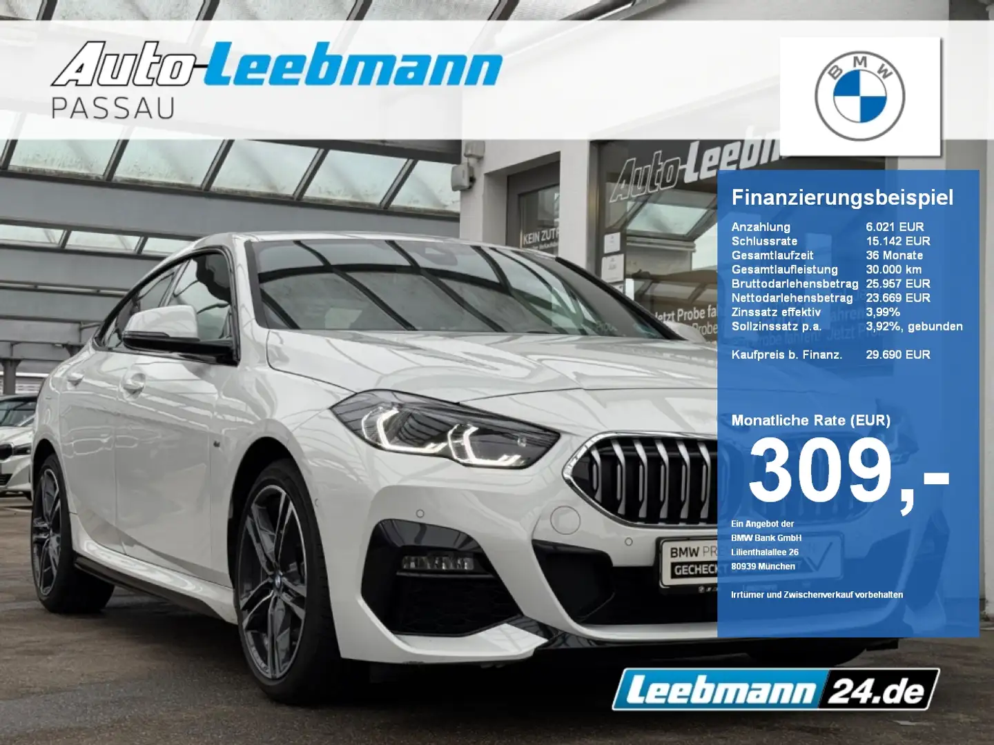 BMW 218 i Gran Coupé M-Sport GSD GARANTIE bis 06/2029 Wit - 1