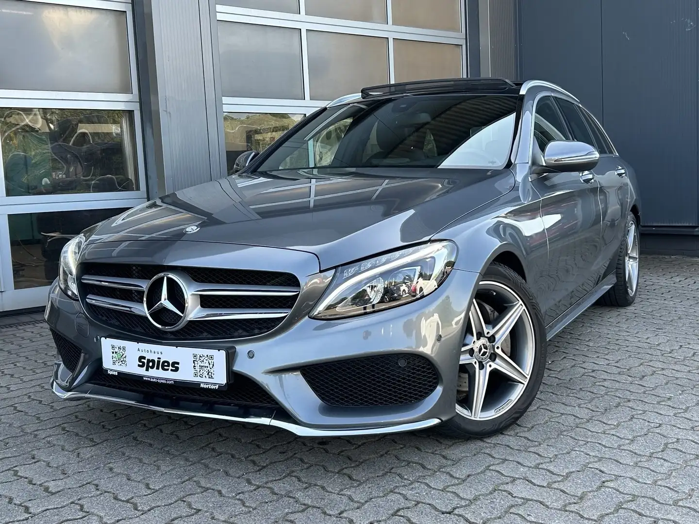 Mercedes-Benz C 180 AMG-Line Navi Panorama LED E-Klappe Gris - 2