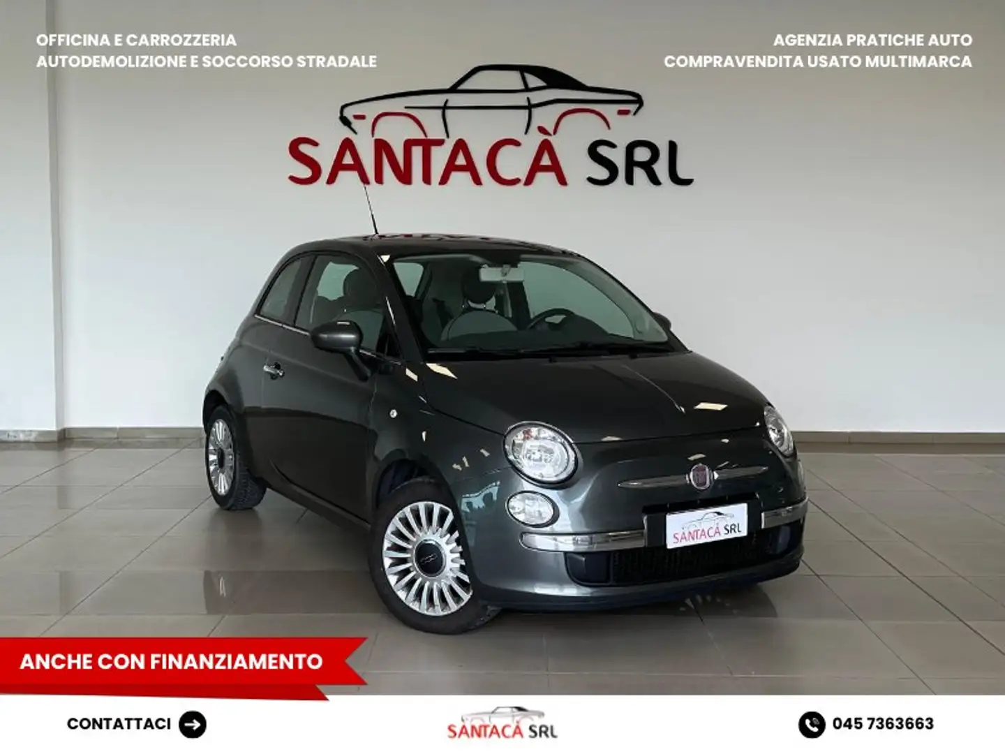 Fiat 500 500 III 1.2 Lounge 69cv E6 Grau - 1