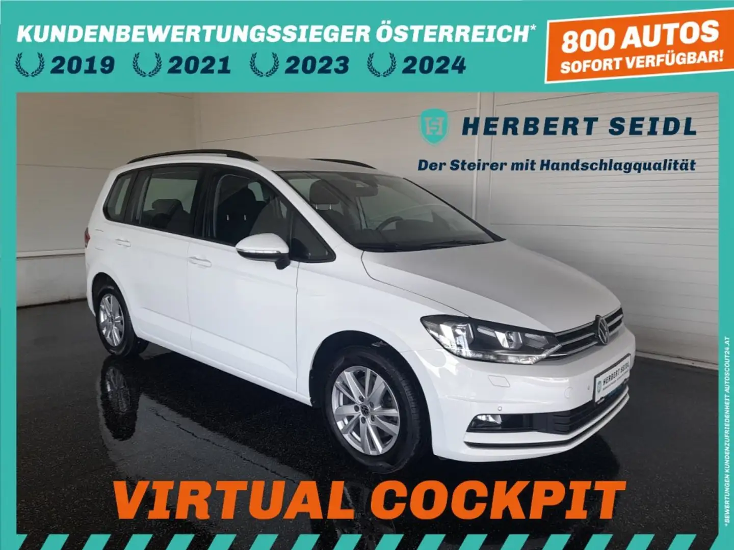 Volkswagen Touran COMFORTLINE 2,0 TDI *VIRTUELL / NAVI / AHV & KAMERA / ACC / SPORT MASSAGESITZ / VERKEHRSZEICHEN & SPURHALTEASSIST* Weiß - 1