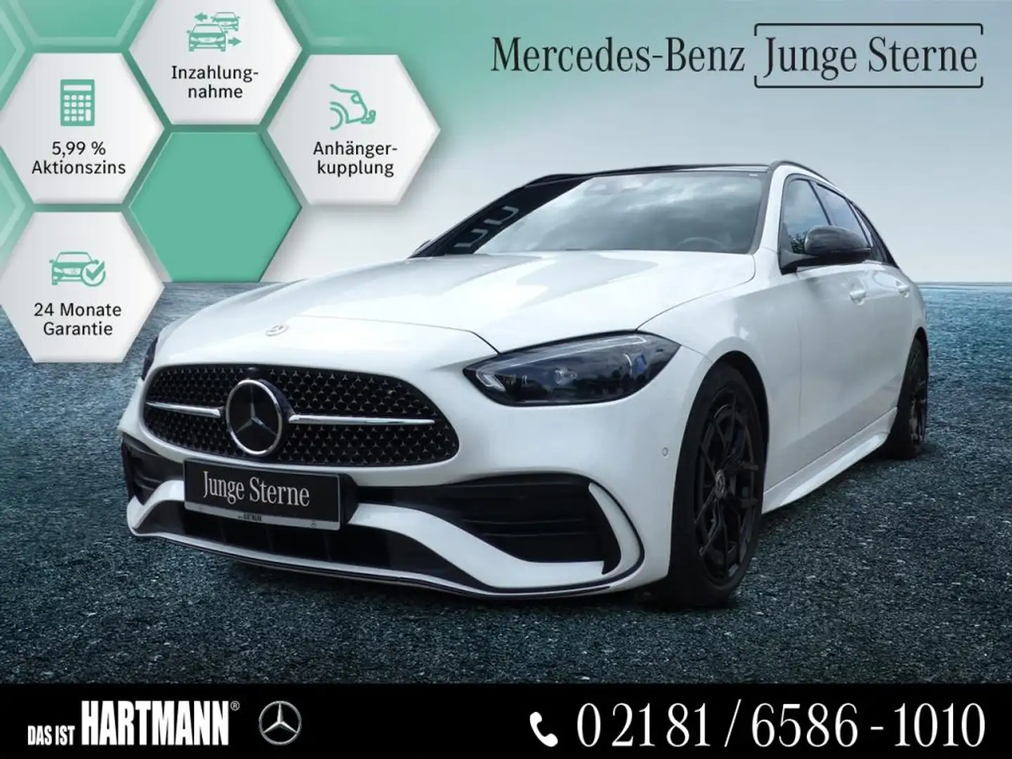 Mercedes-Benz C 200 T AMG+NIGHT+AHK+PANO+MBUX+RÜF.-KAMERA+AMBI Wit - 1