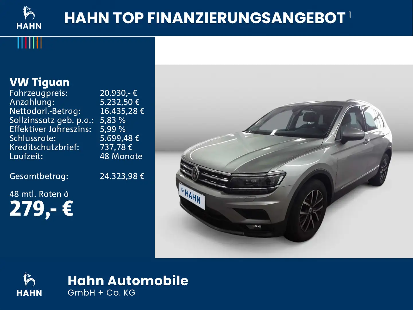 Volkswagen Tiguan 1.5TSI DSG Comfortline CAM Pano ACC LED N Grau - 2