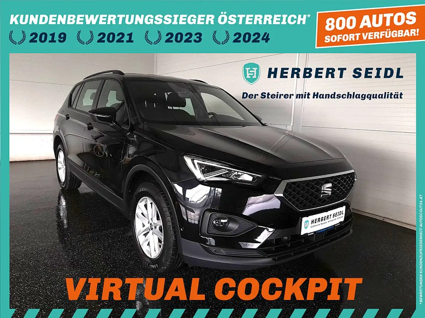 SEAT Tarraco Style 4x4 2,0 TDI DSG *VIRTUELL / VOLL-LED / NA... Noir - 1