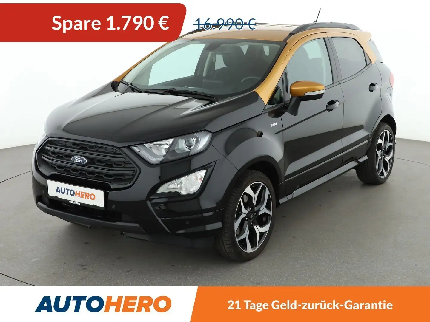 Ford EcoSport 1.0 EcoBoost ST-Line*NAVI*TEMPO*CAM*PDC*SHZ* Zwart - 1