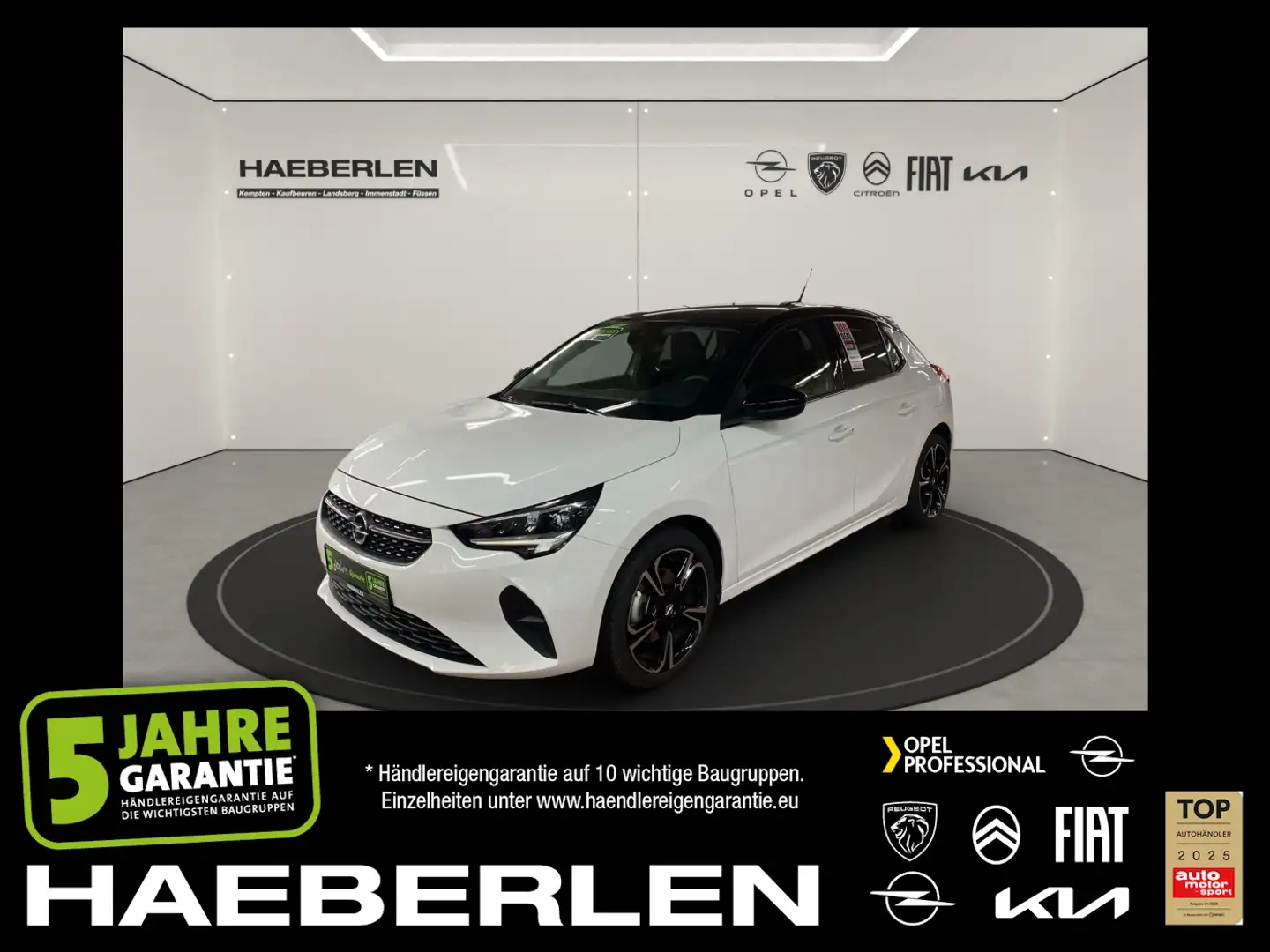 Opel Corsa F 1.2 Turbo Elegance *Klima*LED*Tempomat Weiß - 1