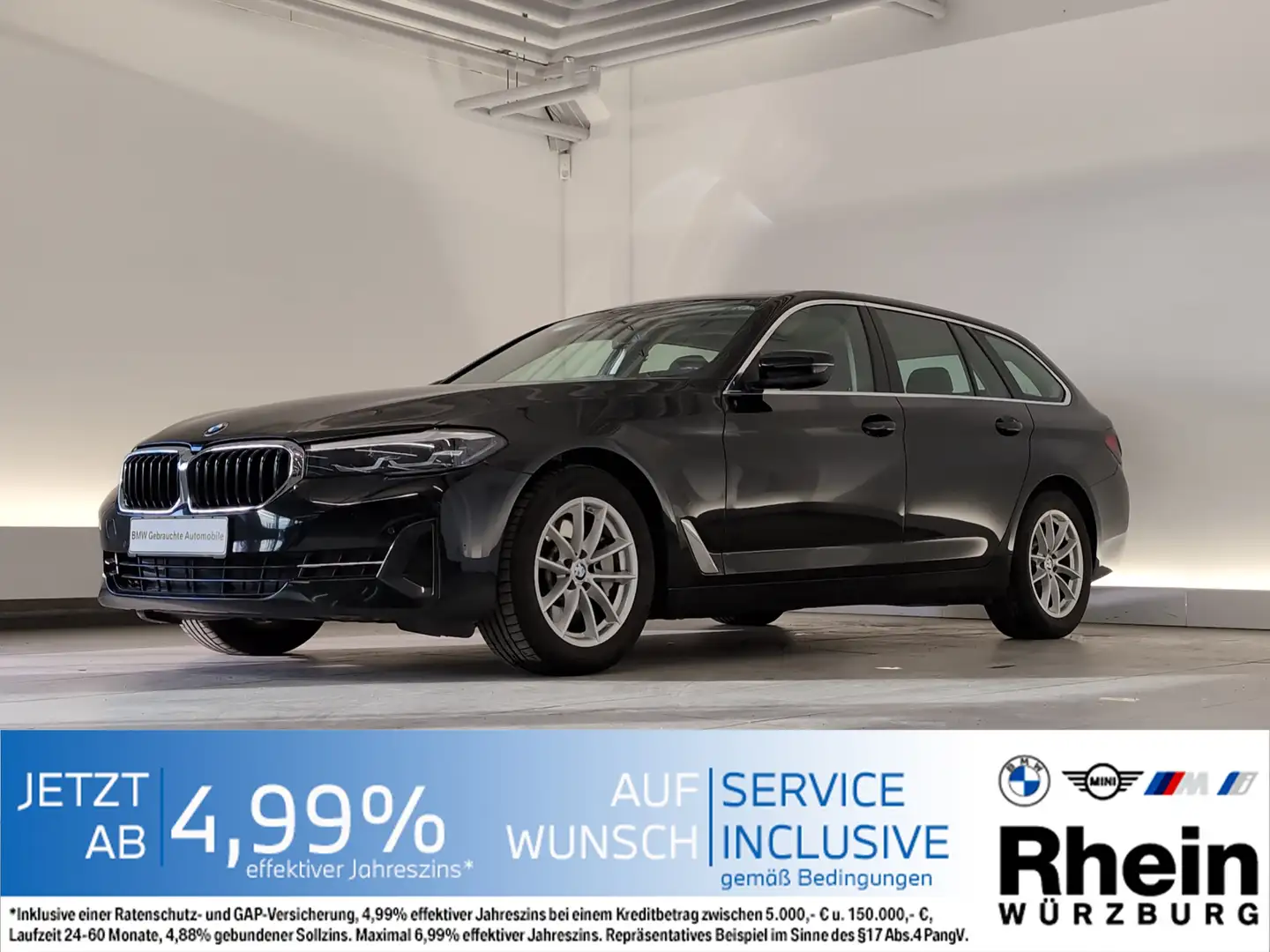 BMW 530 i Touring PDC/DAB/Shz/LED PDC vo+hi/DAB/Sitzheizun Schwarz - 1