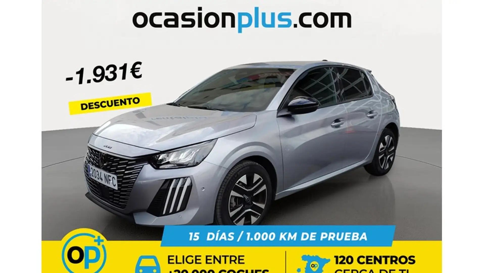 Peugeot 208 1.2 Hybrid Allure e-DCS6 110 Gris - 1