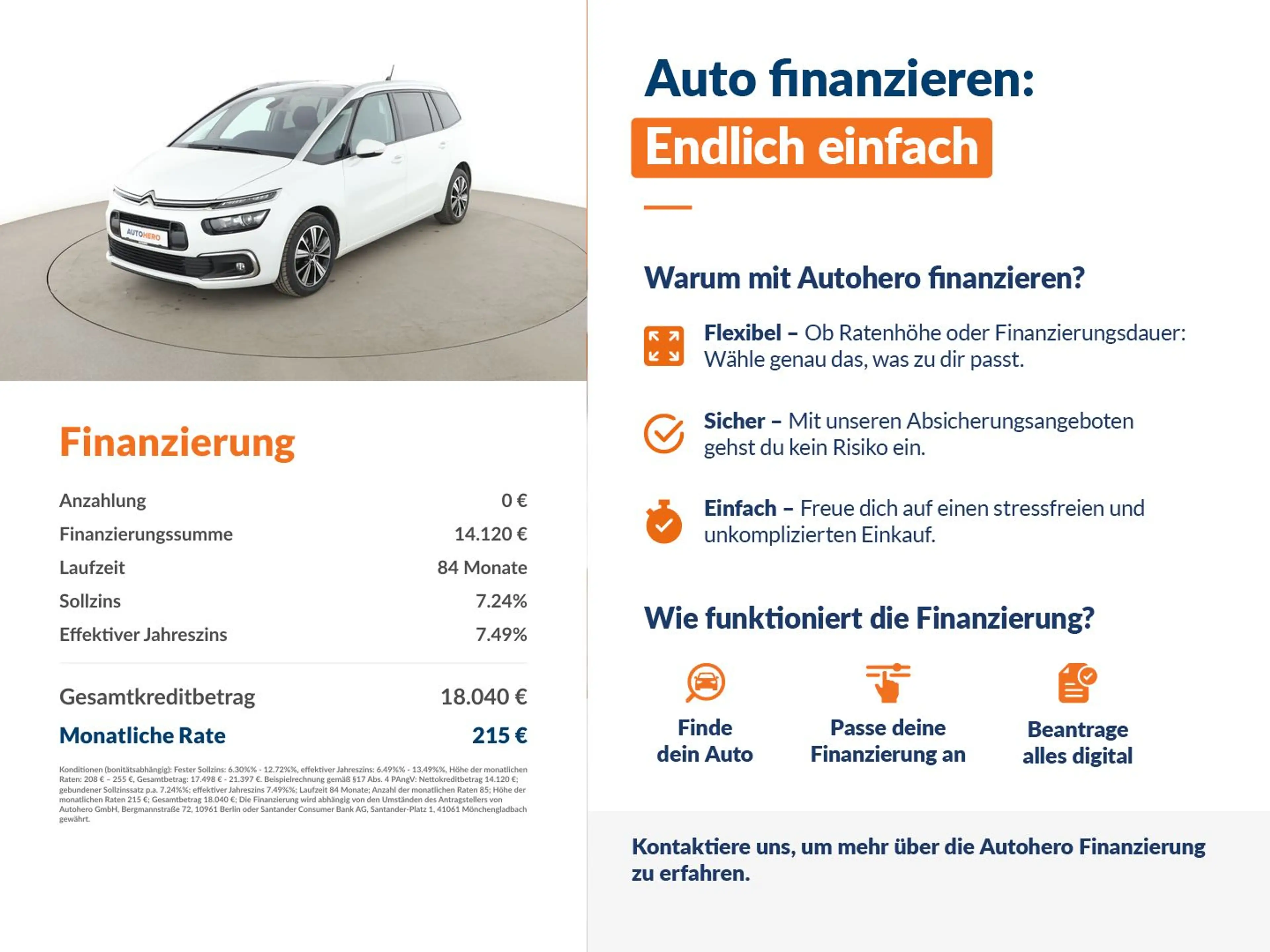 Citroen C4 Picasso 2.0 Blue-HDi Selection Aut.*NAV*TEMP*CAM*PDC*AHK* — photo 2