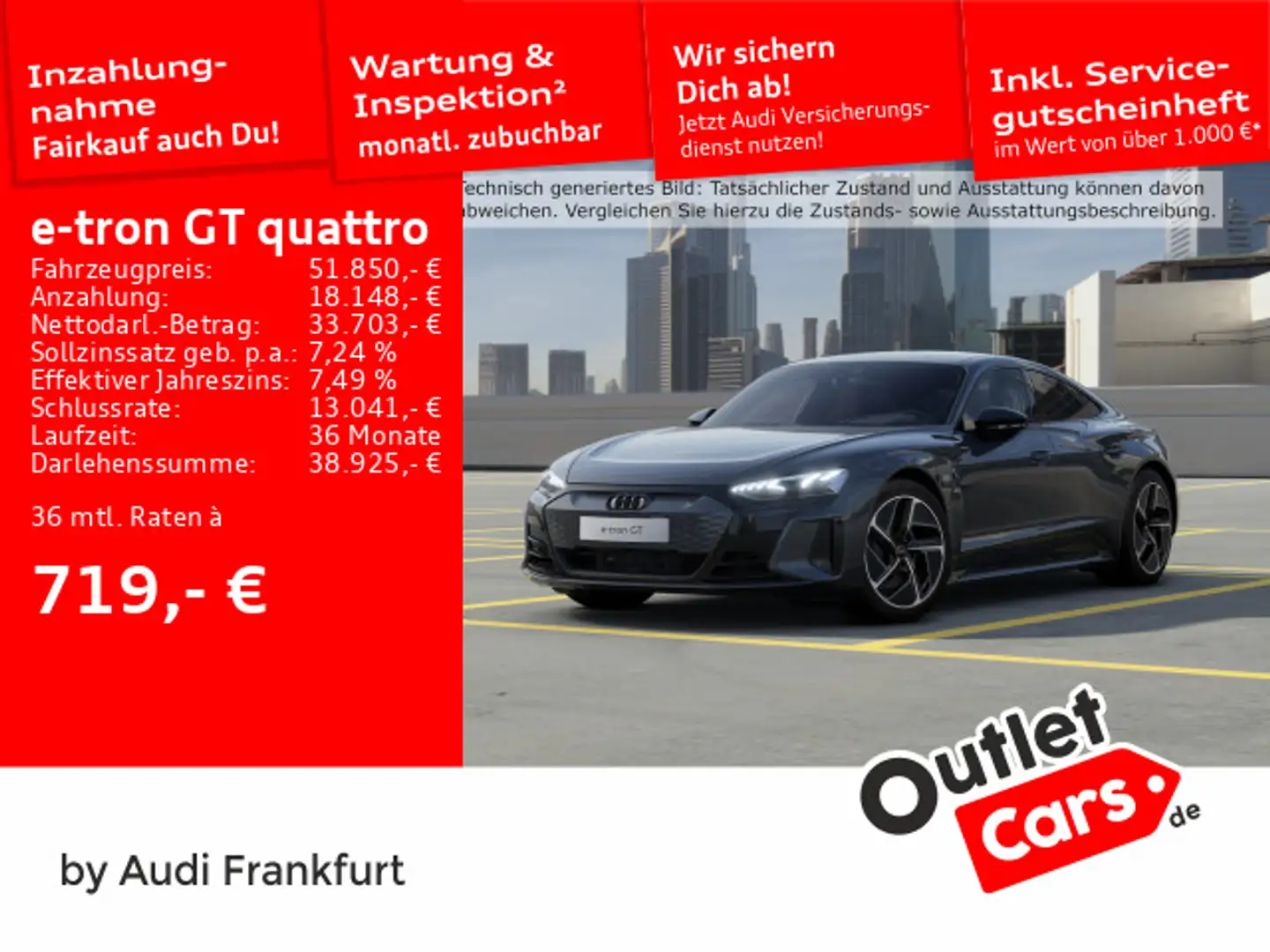 Audi e-tron GT Matrix-LED Navi B&O DAB VC Grün - 1
