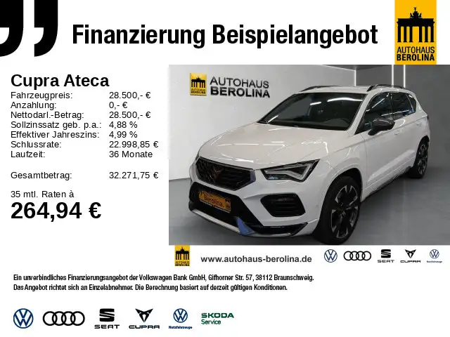 CUPRA Ateca 2.0 TSI 4D VZ DSG *GRA*R-CAM*NAV*LED*SHZ*