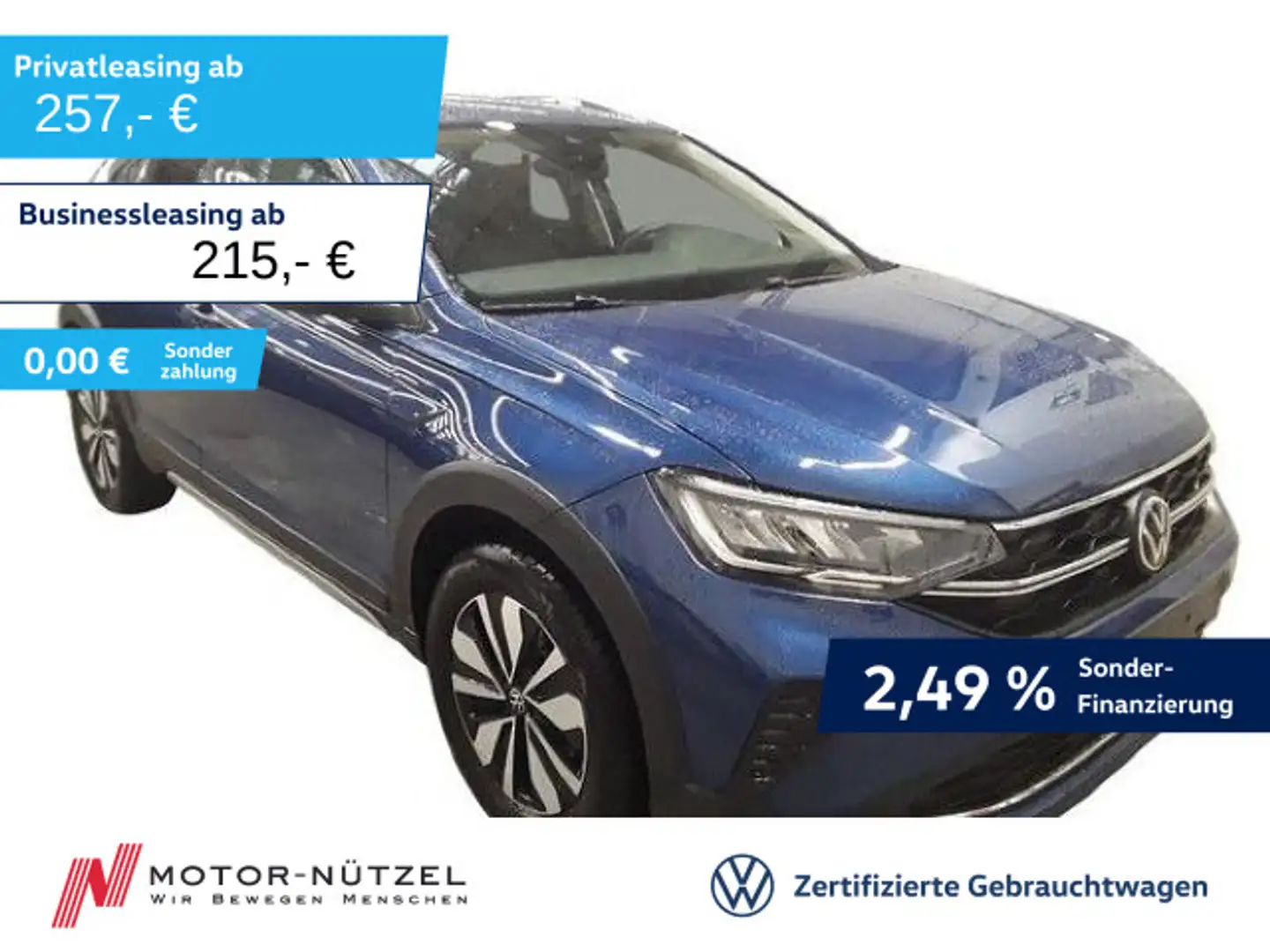 Volkswagen Taigo 1.0 TSI GOAL 5JG+LED+NAVI+ACC+SHZ+DAB+ALU Blau - 1