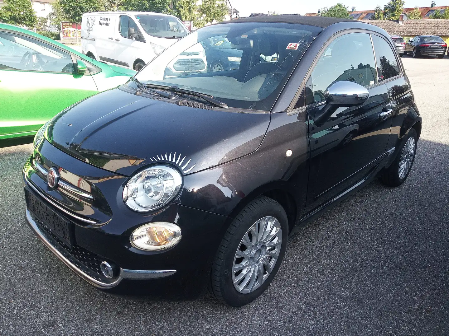 Fiat 500C 1,2 4 Zyl. Lounge*Garantie*NAVI*Freis.*§57a neu Schwarz - 2
