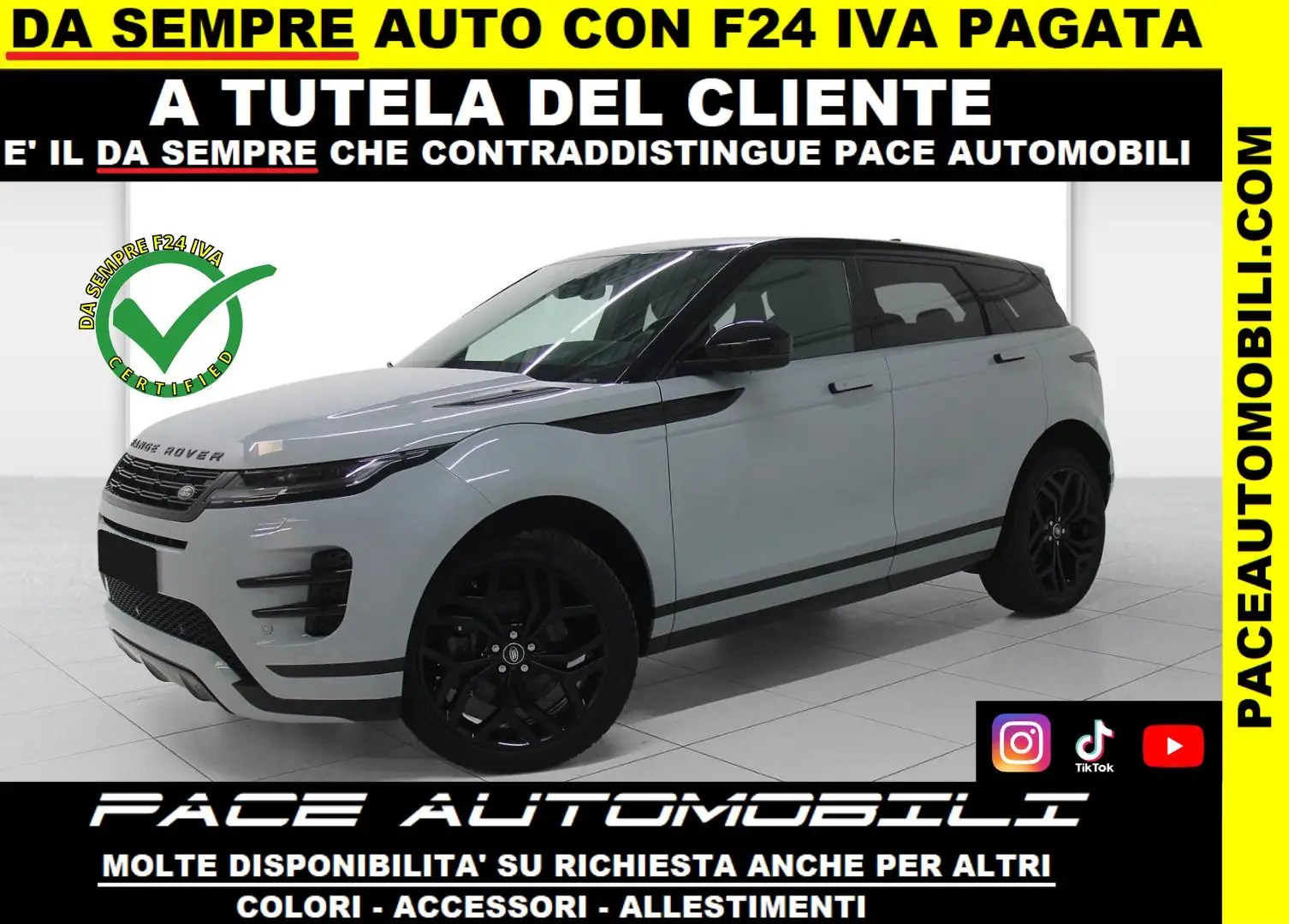 Land Rover Range Rover Evoque NEW SE AWD D200 RDYNAMIC R-DYNAMIC BLACK PACK PDC Grigio - 1