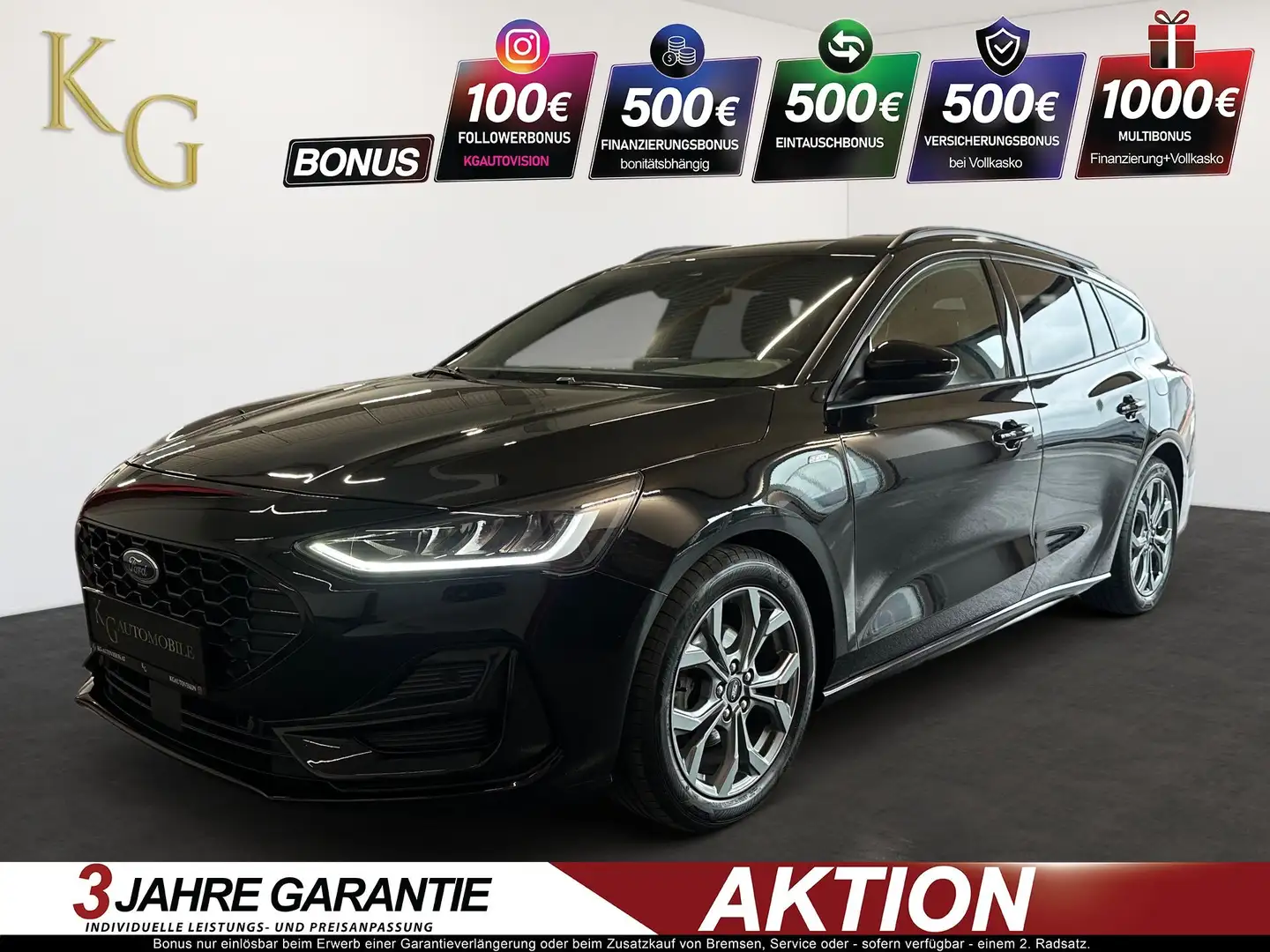 Ford Focus Turnier 1,5 EcoBlue ST-Line ab ca. 163€ monatlich Schwarz - 1