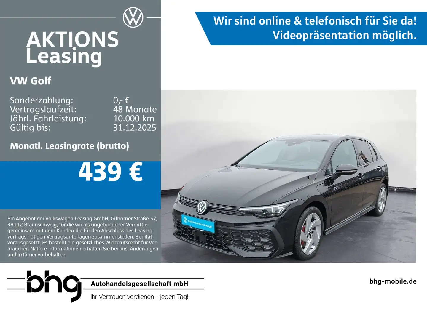 Volkswagen Golf GTE GTE 1.5 eHybrid DSG AHK Matrix HUD Navi ACC Schwarz - 1