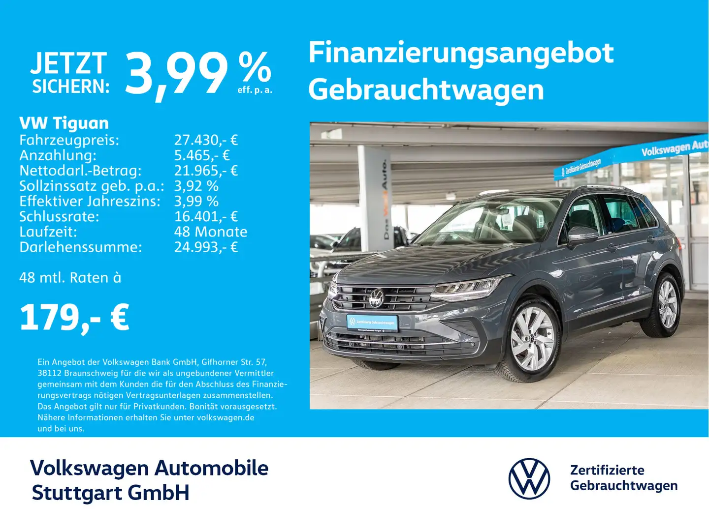 Volkswagen Tiguan Life Move 1.5 TSI Navi Kamera LED ACC SHZ Grigio - 1