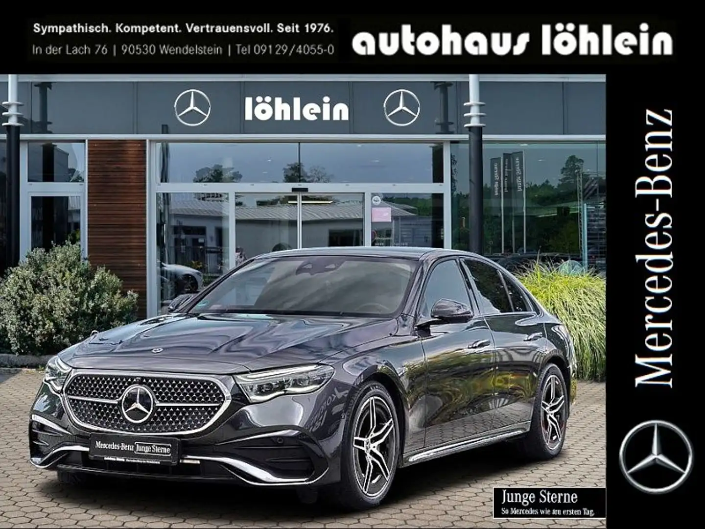 Mercedes-Benz E 220 d AMG-PREM SUPER+PANO+BURM+NIGHT+DISTRO+20 Grau - 1