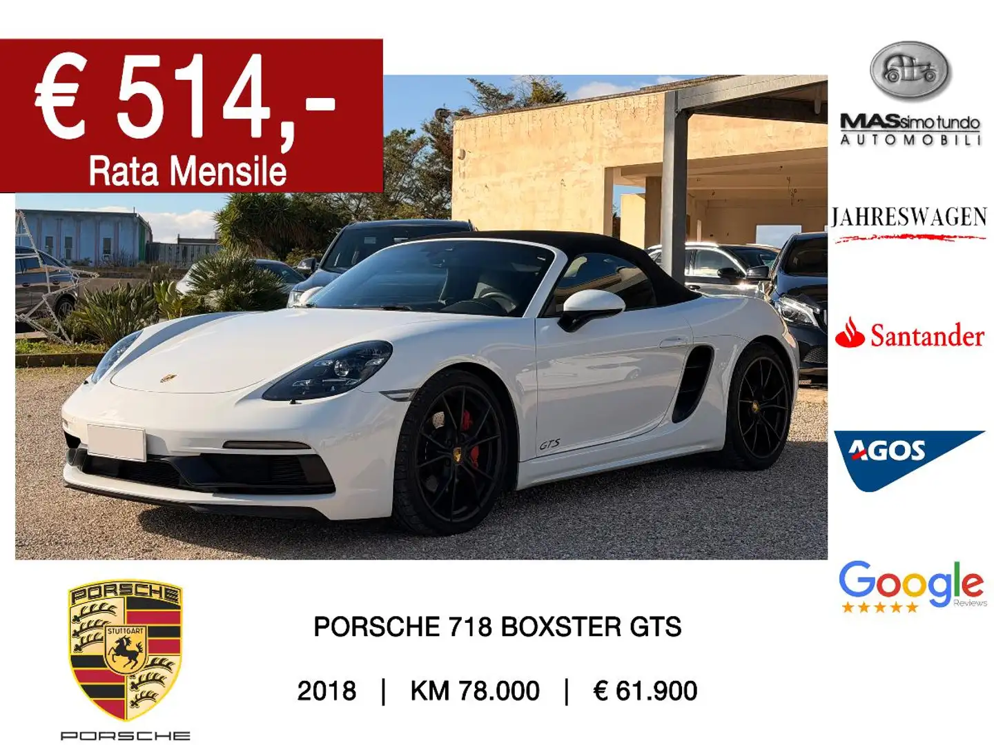 Porsche 718 Boxster GTS Bianco - 1