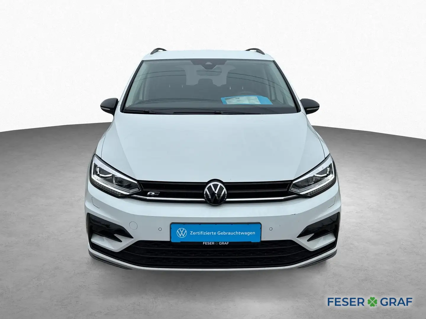 Volkswagen Touran 2.0 TDI R-Line BLACK AHK KAM NAVI APP LED Wit - 2