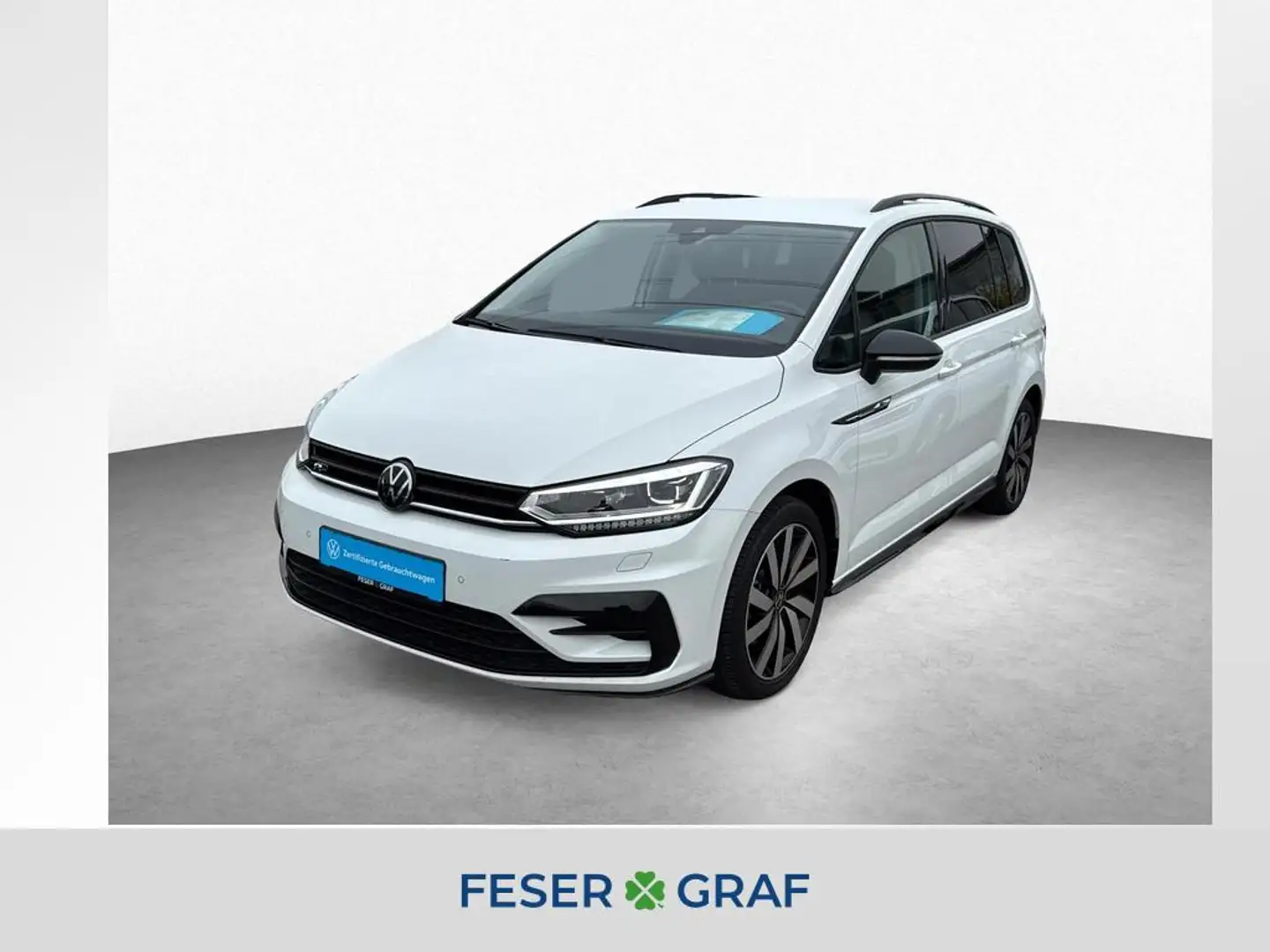 Volkswagen Touran 2.0 TDI R-Line BLACK AHK KAM NAVI APP LED Wit - 1