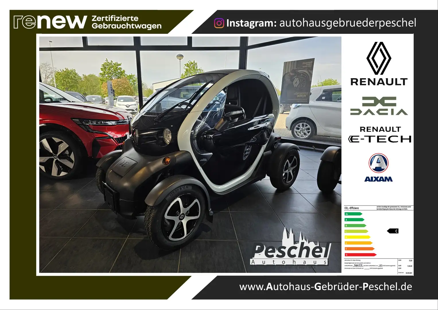 Renault Twizy Intens 80 Kaufbatterie 13" Alu Blau - 1
