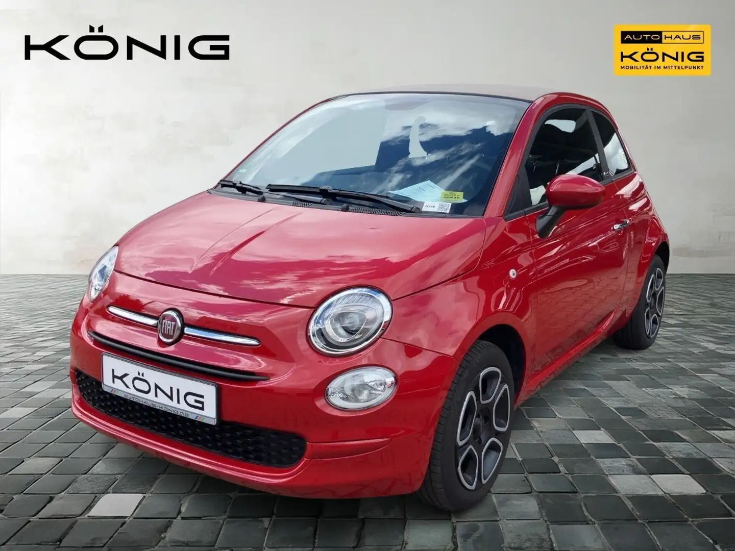 Fiat 500C 1.0 GSE Hybrid CLUB KLIMA TEMPOMAT DAB+ Rood - 1