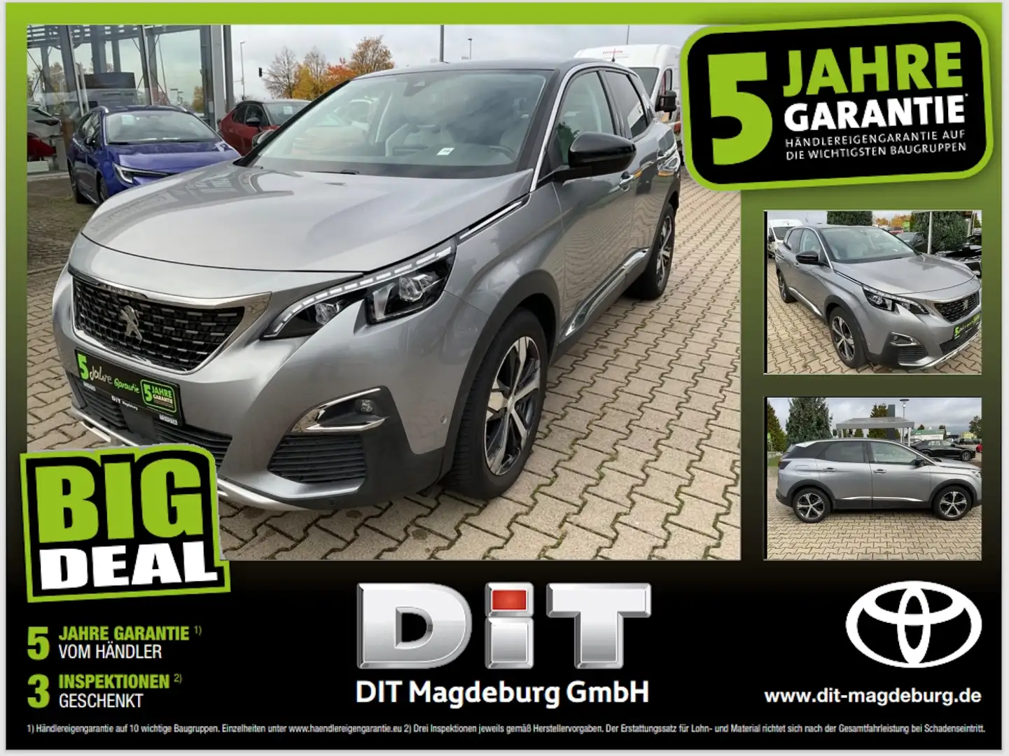 Peugeot 3008 1.5 BlueHDi 130 Allure AHK+LED+Navi+SHZ+360 Argent - 1