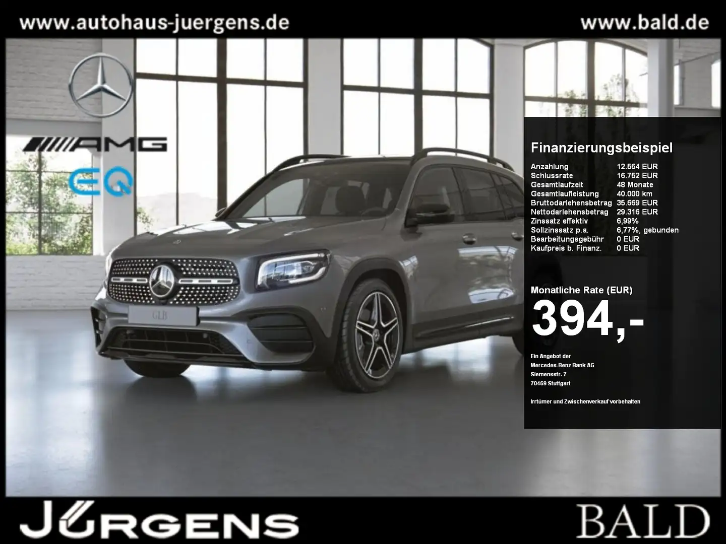 Mercedes-Benz GLB 200 4M AMG/Wide/LED/Pano/AHK/Easy/Night/19" Grau - 1
