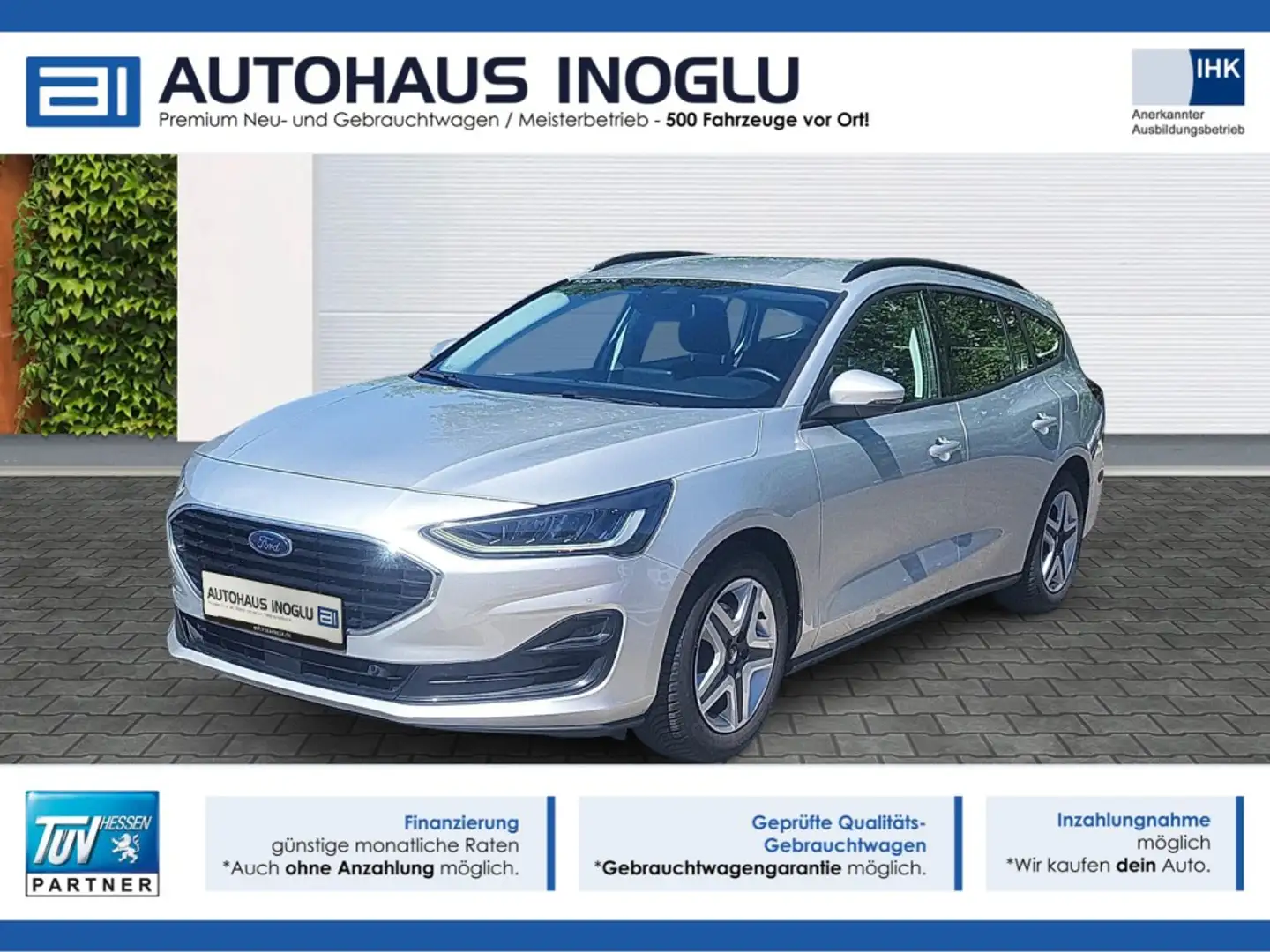 Ford Focus 1.5 TDCi AT EcoBlue*Navi*AHK*LED*Le Shz* Silber - 1