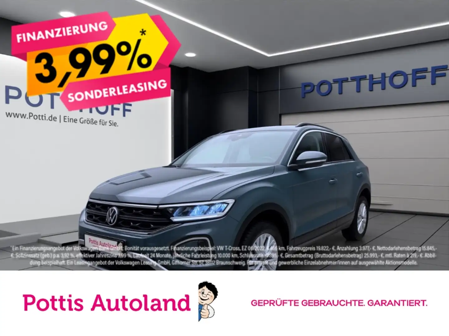 Volkswagen T-Roc 1.0 TSI LIFE NAVI PDC LED SITZHZG Blau - 1