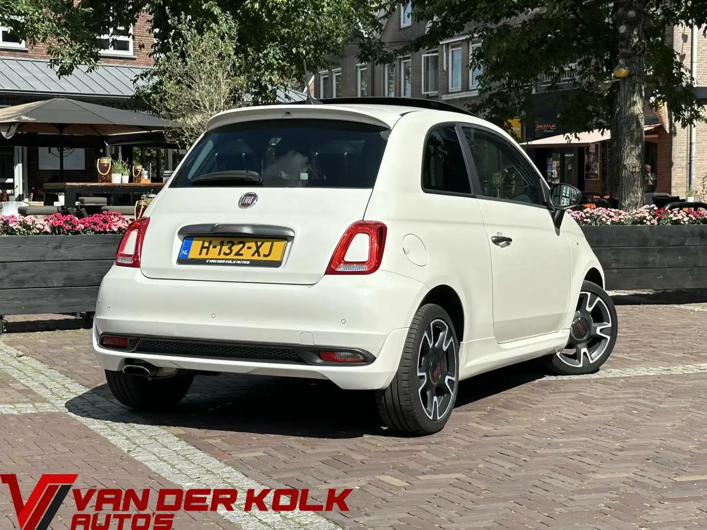 Fiat 500 S 1.2 Parelmoer Automaat Panorama Carplay Navi Cli Wit - 2