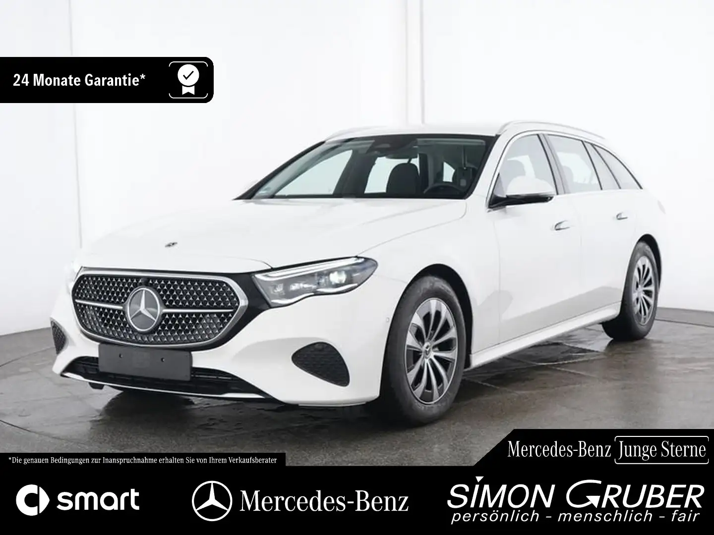 Mercedes-Benz E 220 T d Ava MBUX Digital AHK Kamera Memory 360 Weiß - 1