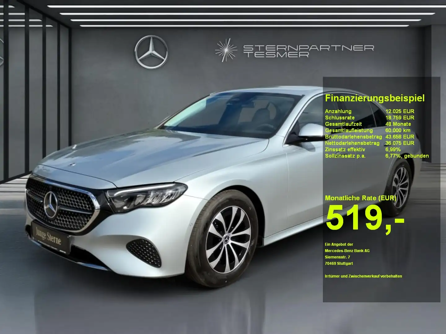 Mercedes-Benz E 220 d Avantgarde MBUX Kamera LED Ambiente Plus Silber - 1