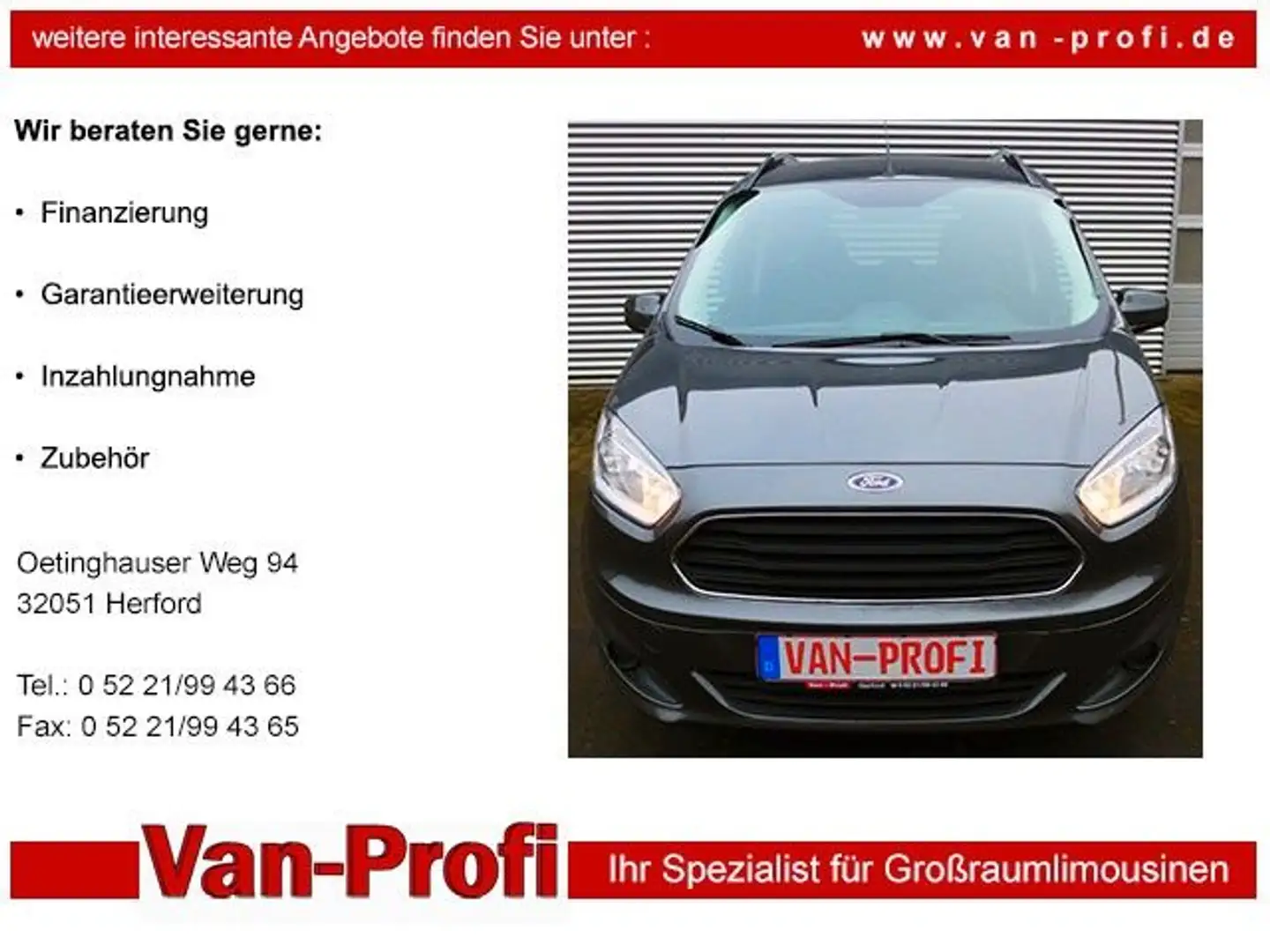 Ford Tourneo Courier Titanium mit AHK etc. Grau - 1
