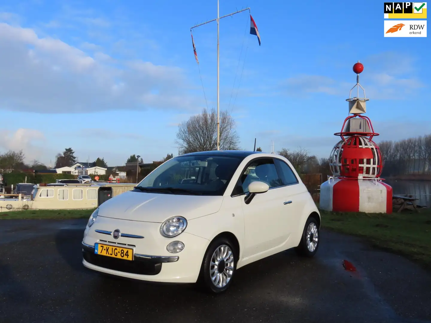 Fiat 500 0.9 TwinAir Lounge *Pano *2e Eig Weiß - 1