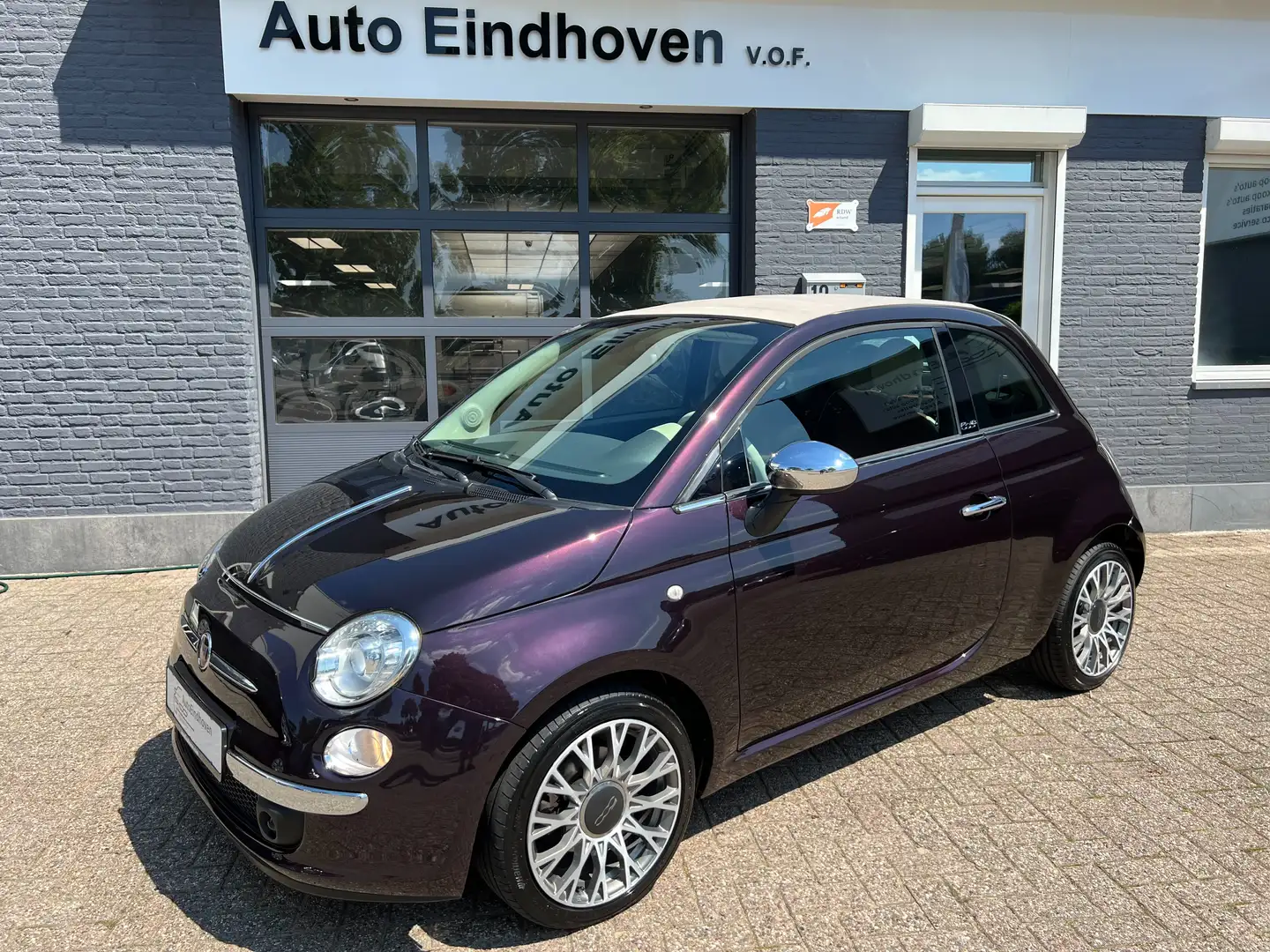 Fiat 500 0.9 Turbo,Leder,Automaat,Clima 1 Eig €10995,- Violett - 2