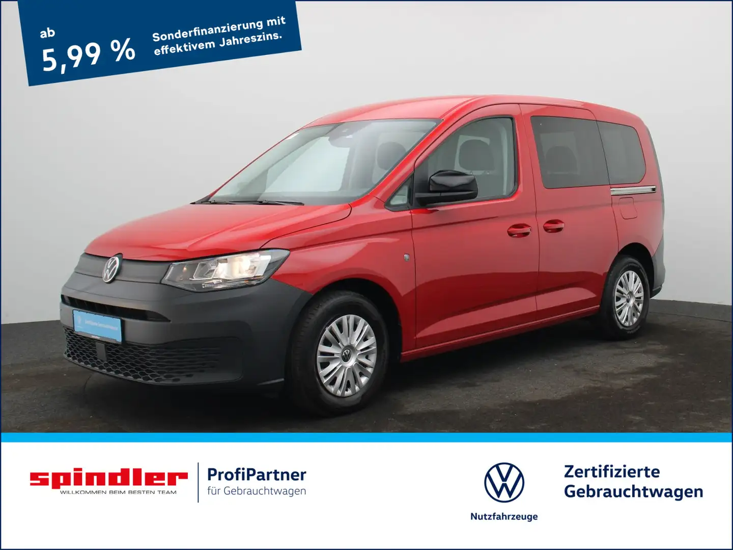 Volkswagen Caddy 2.0 TDI / Tempomat, AppConnect, DAB+ Rot - 1