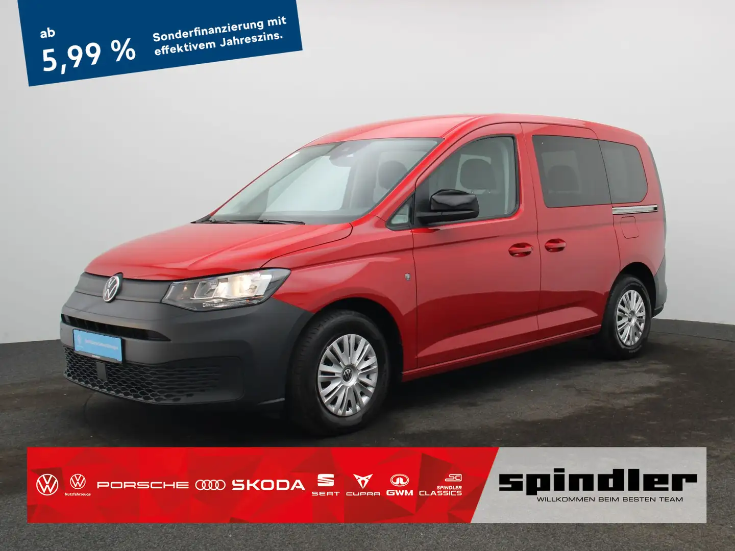 Volkswagen Caddy Caddy Kombi 2.0 TDI / Tempomat, AppConnect, DAB+ Rot - 1