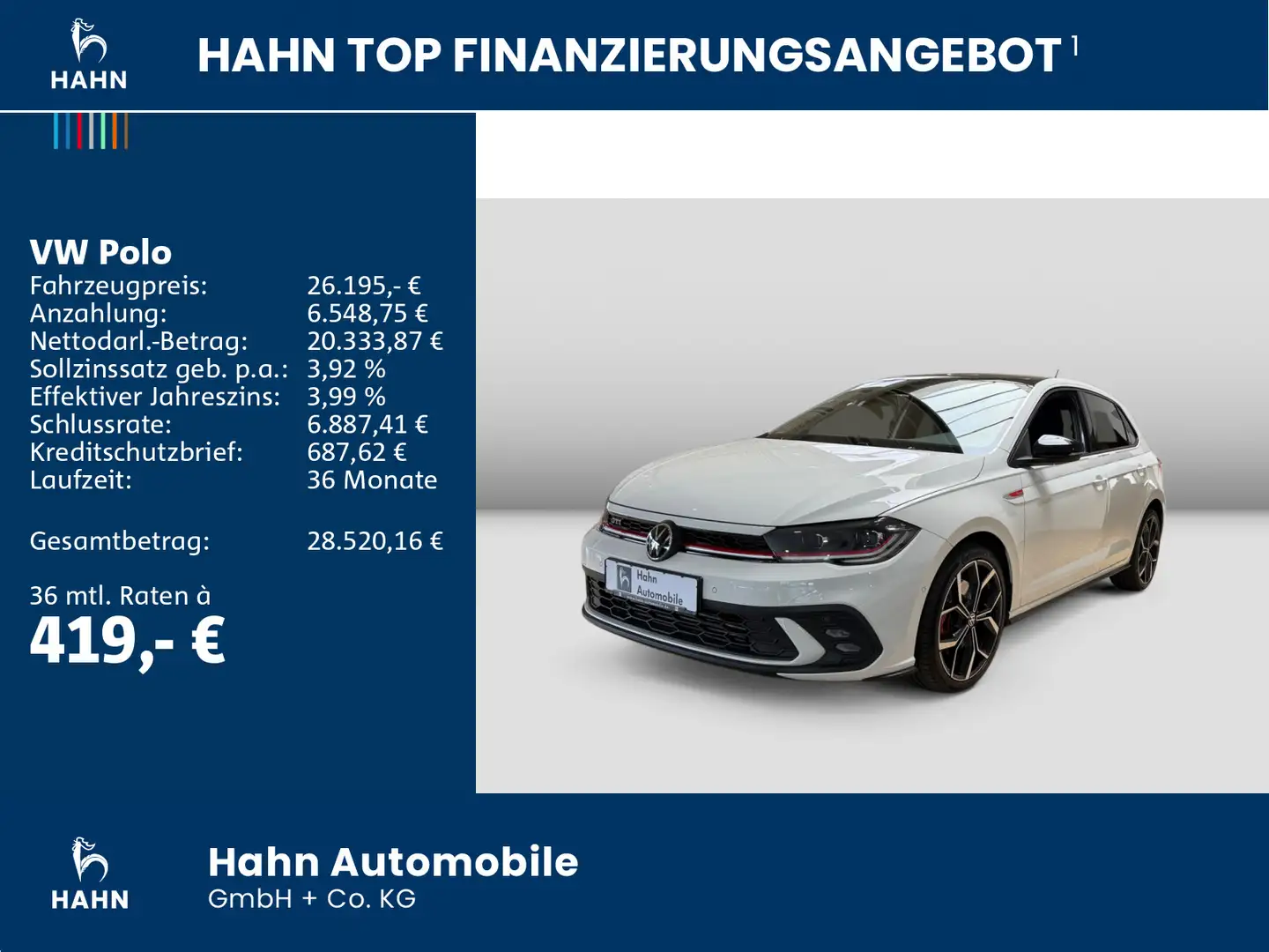 Volkswagen Polo 2.0TSI DSG GTI Matrix Nav CAM Beats APP ACC Weiß - 2