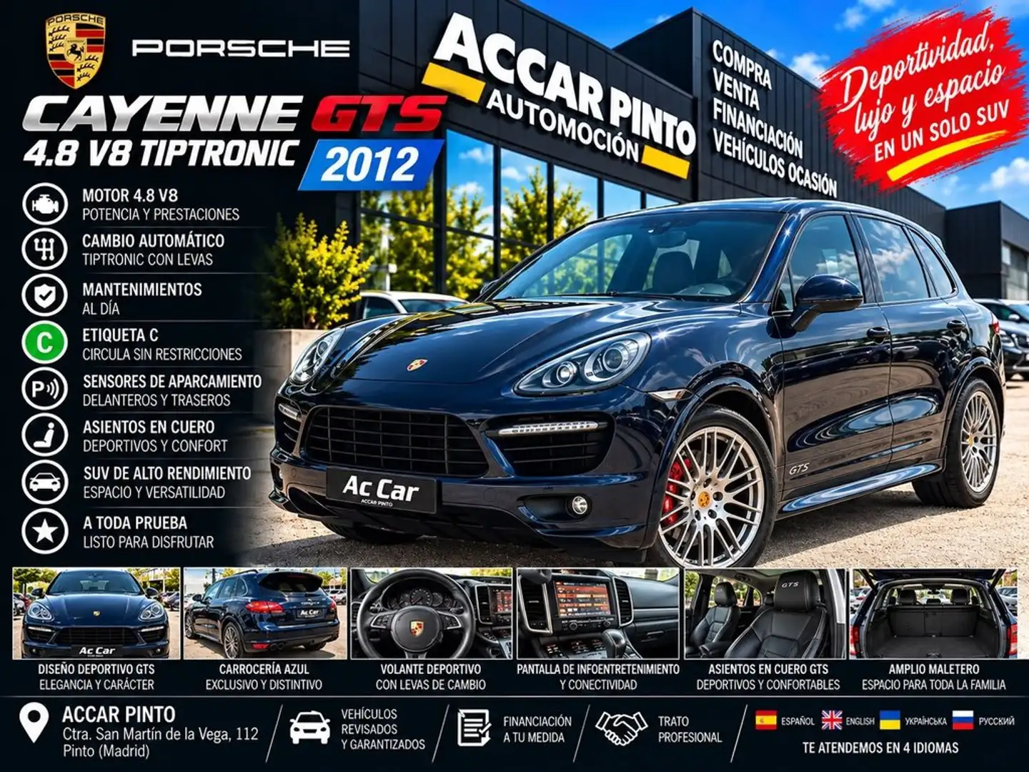 Porsche Cayenne 4.8 GTS Tiptronic Azul - 1