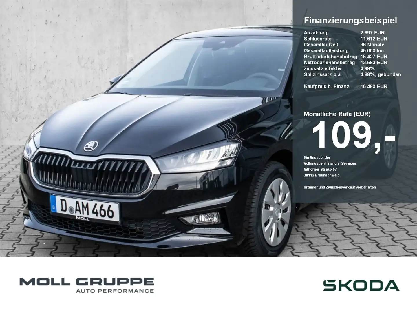 Skoda Fabia 1.0 MPI Essence LED PDC SHZ SOUNDSYS SPURH Schwarz - 1