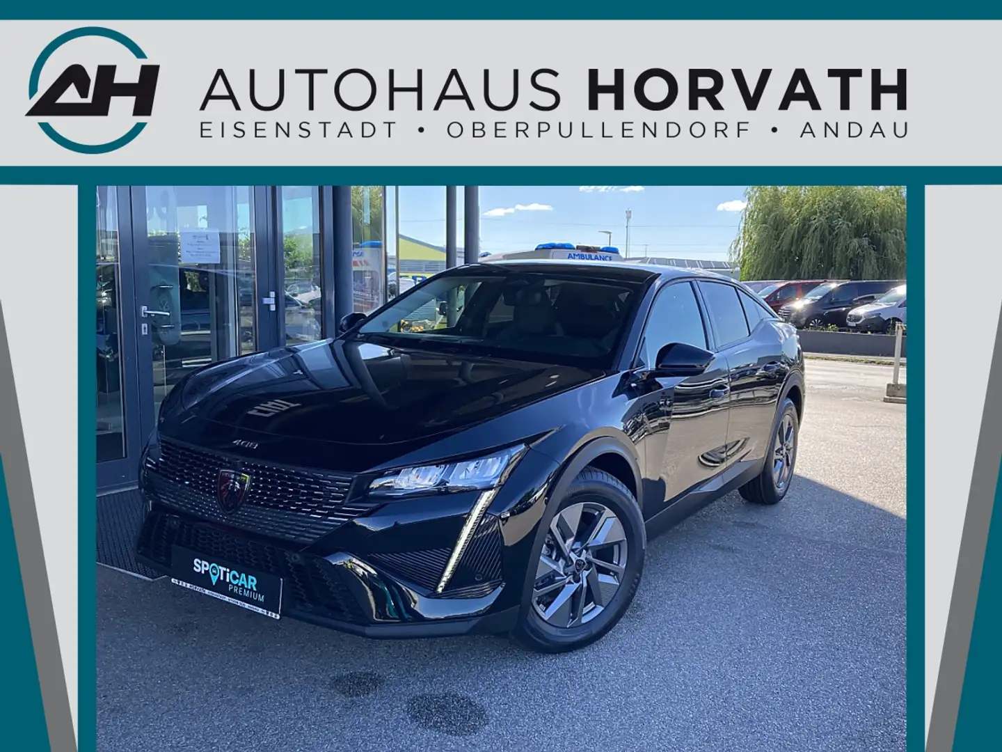 Peugeot 408 Hybrid 145 e-DCS6 Allure!NAVI,KAMERA360°,ACC!TO... Schwarz - 1