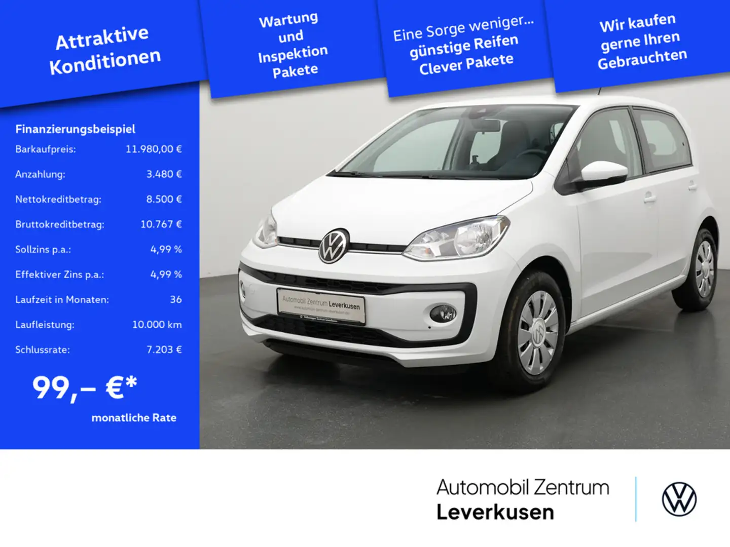 Volkswagen up! KLIMA KAM PORT NAVI SHZ PDC Schwarz - 1