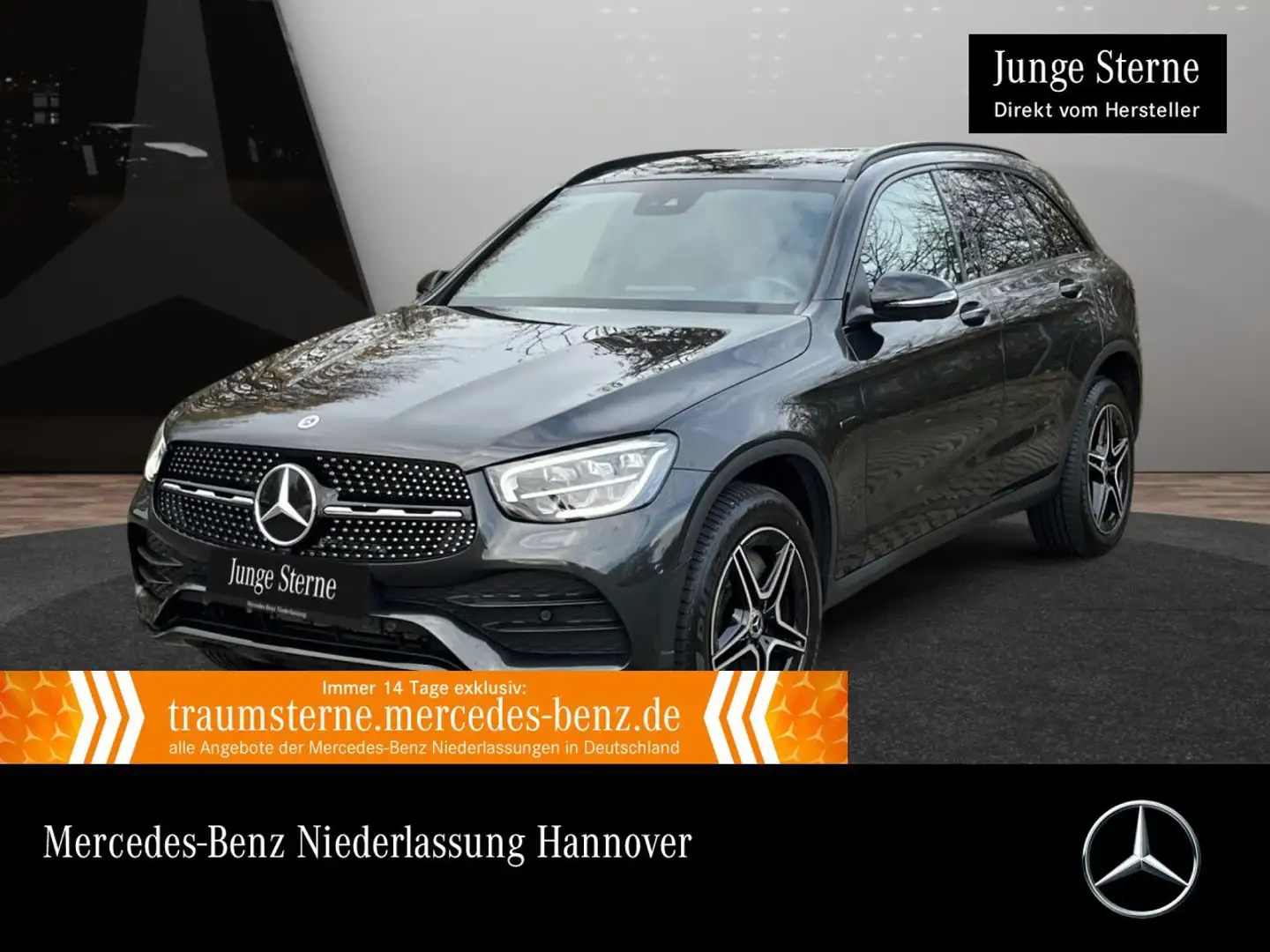 Mercedes-Benz GLC 300 e 4M AMG+NIGHT+PANO+360+AHK+LED+SPUR+TOTW Grigio - 1