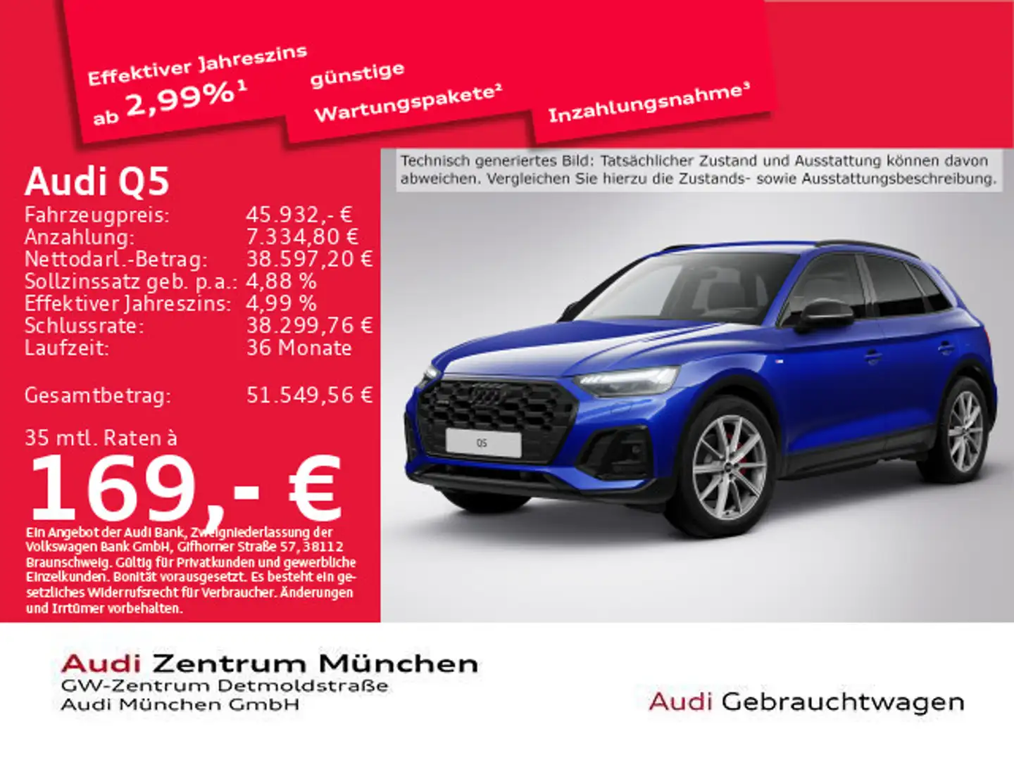 Audi Q5 40 TDI qu. S tronic S line competition UPE:77 Blau - 1