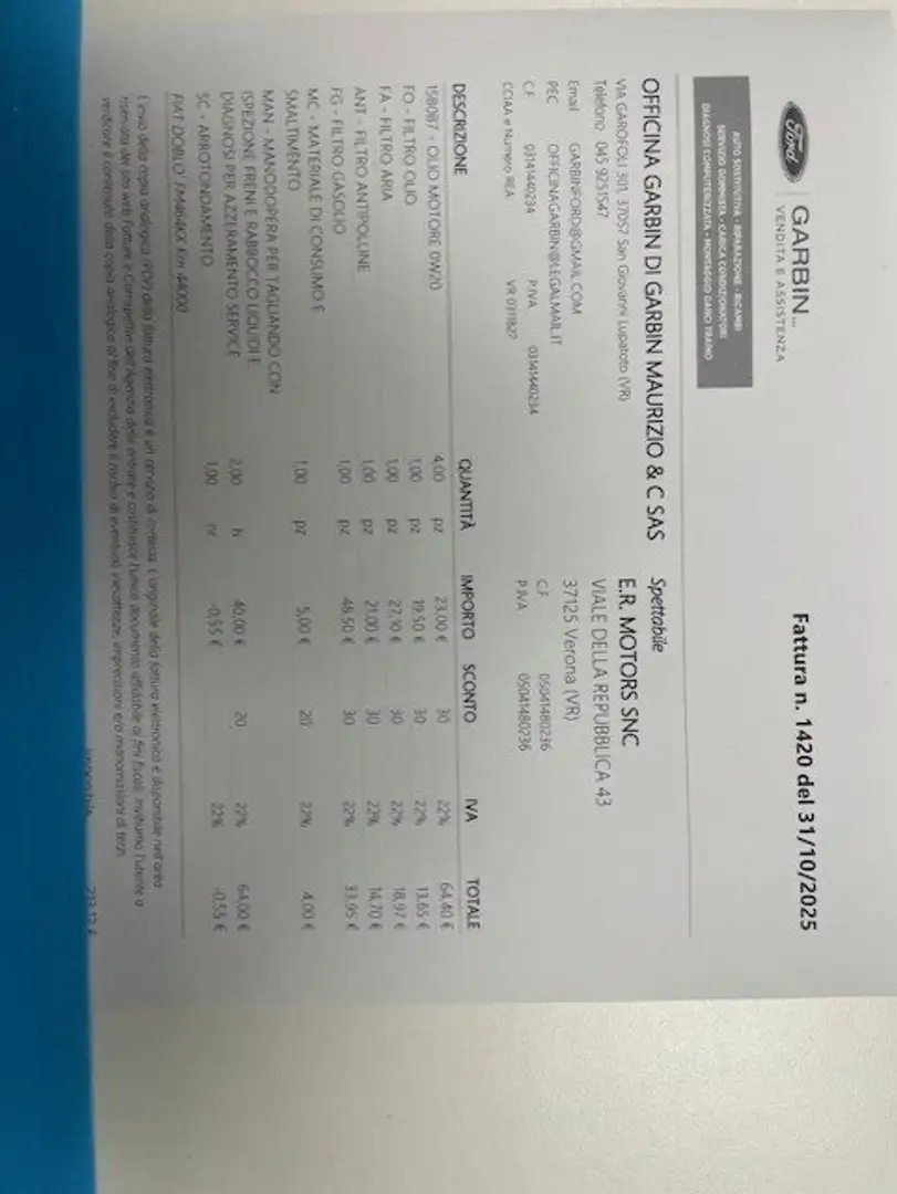 Fiat Doblo DOBLO COMBI 5 PORTE 1.3 Mijet 95 CV AUTOCARRO Blanc - 2