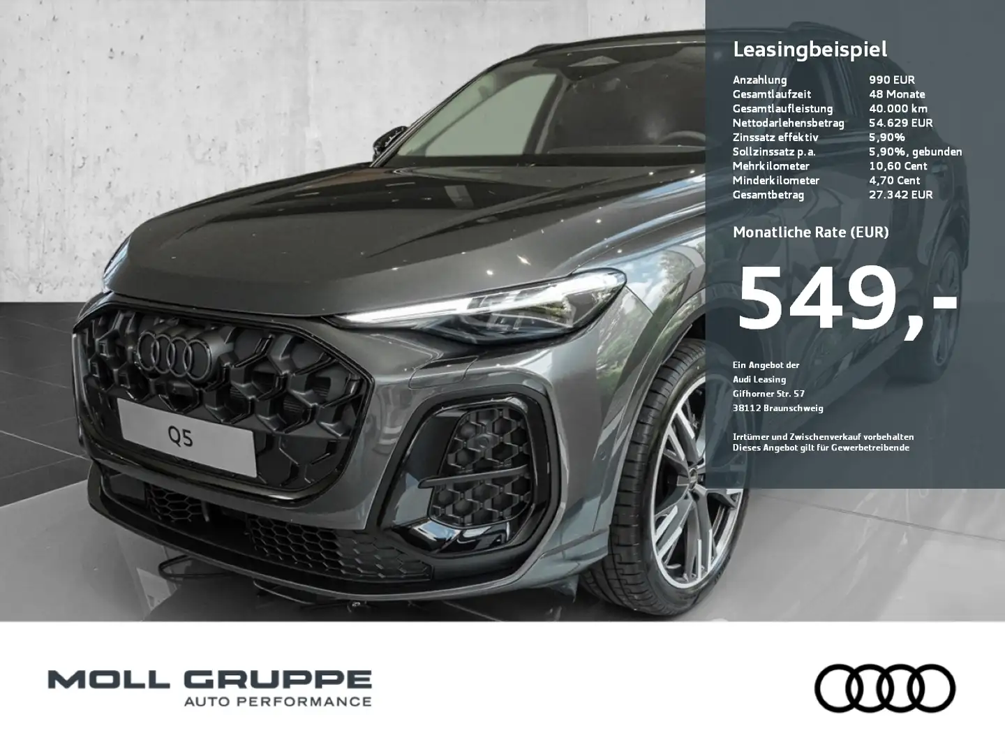 Audi Q5 SUV TFSI quattro 150 kW S tronic MATRIX 360 Grau - 1