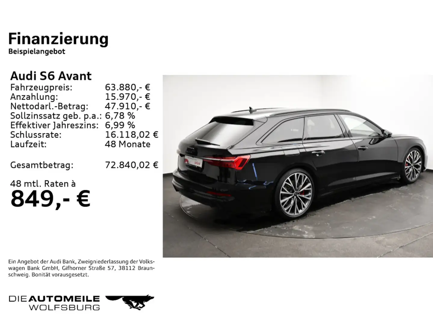 Audi S6 3.0 TDI quattro tiptronic basis Standhz Schwarz - 2