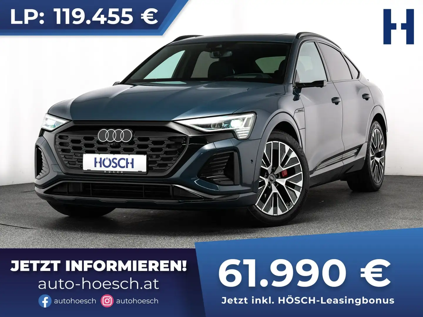 Audi Q8 e-tron 55 SB quattro S Line TRAUMAUSSTATTUNG -48% Blau - 1